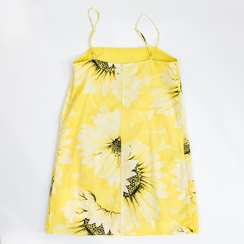 H&M Linen Blend Yellow Sunflower Mini Dress - S - Picture 2 of 8